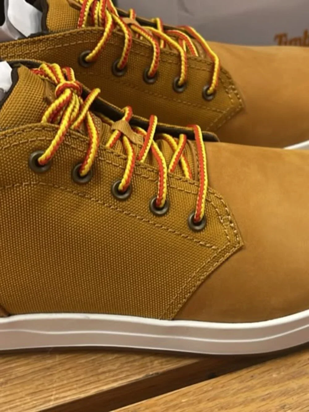 TIMBERLAND MEN'S DAVIS SQUARE MID LACE SNEAKER WHEAT 1A10I3-231 ALL SIZES